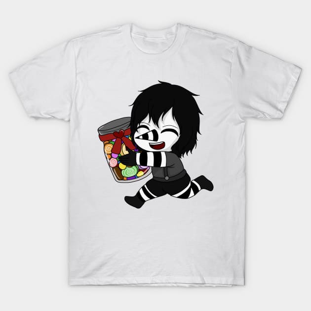 laughing jack steals candy T-Shirt by LillyTheChibi